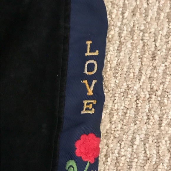 Vintage 60’s Hippy Woodstock Embroidered Pants - Picture 4 of 6